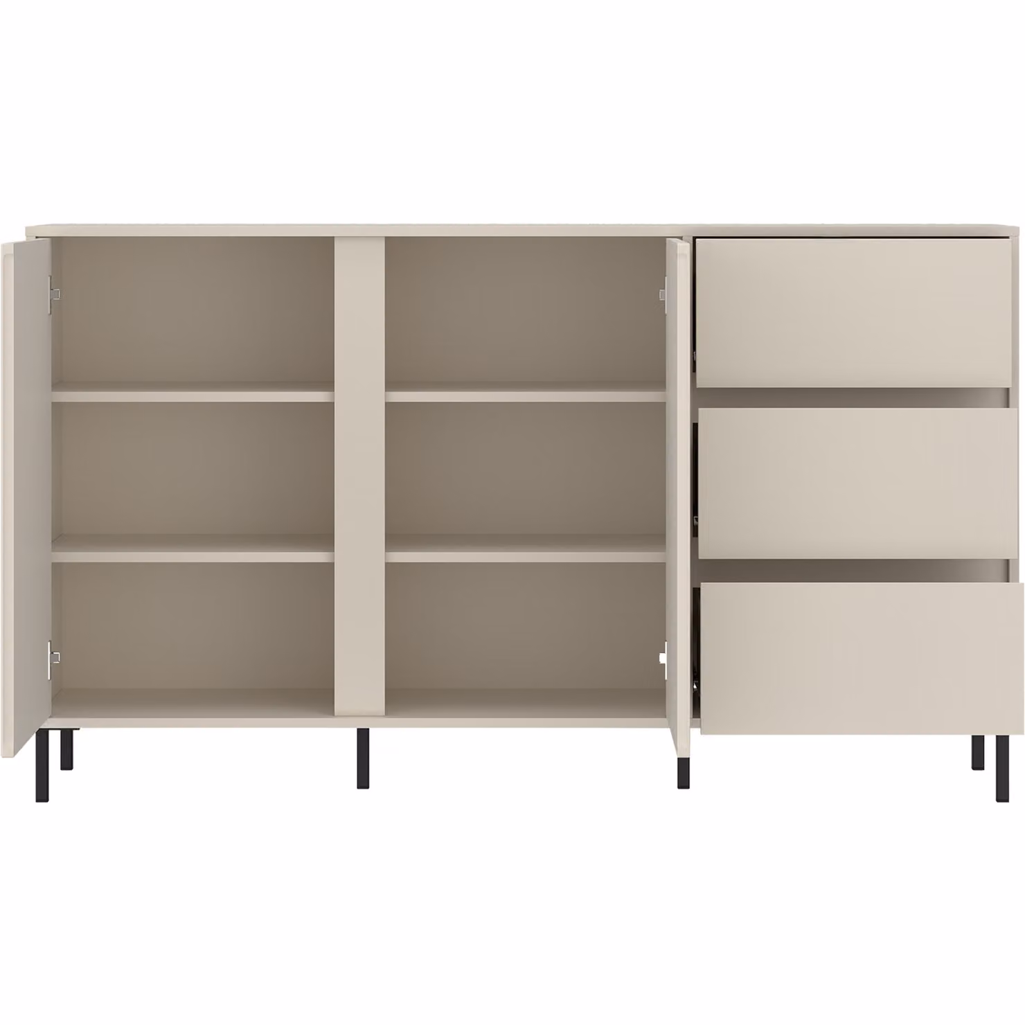 Furniture To Go Avenale Modern Sideboard with 2 Doors and 3 Drawers in Beige Matt Finish – 2