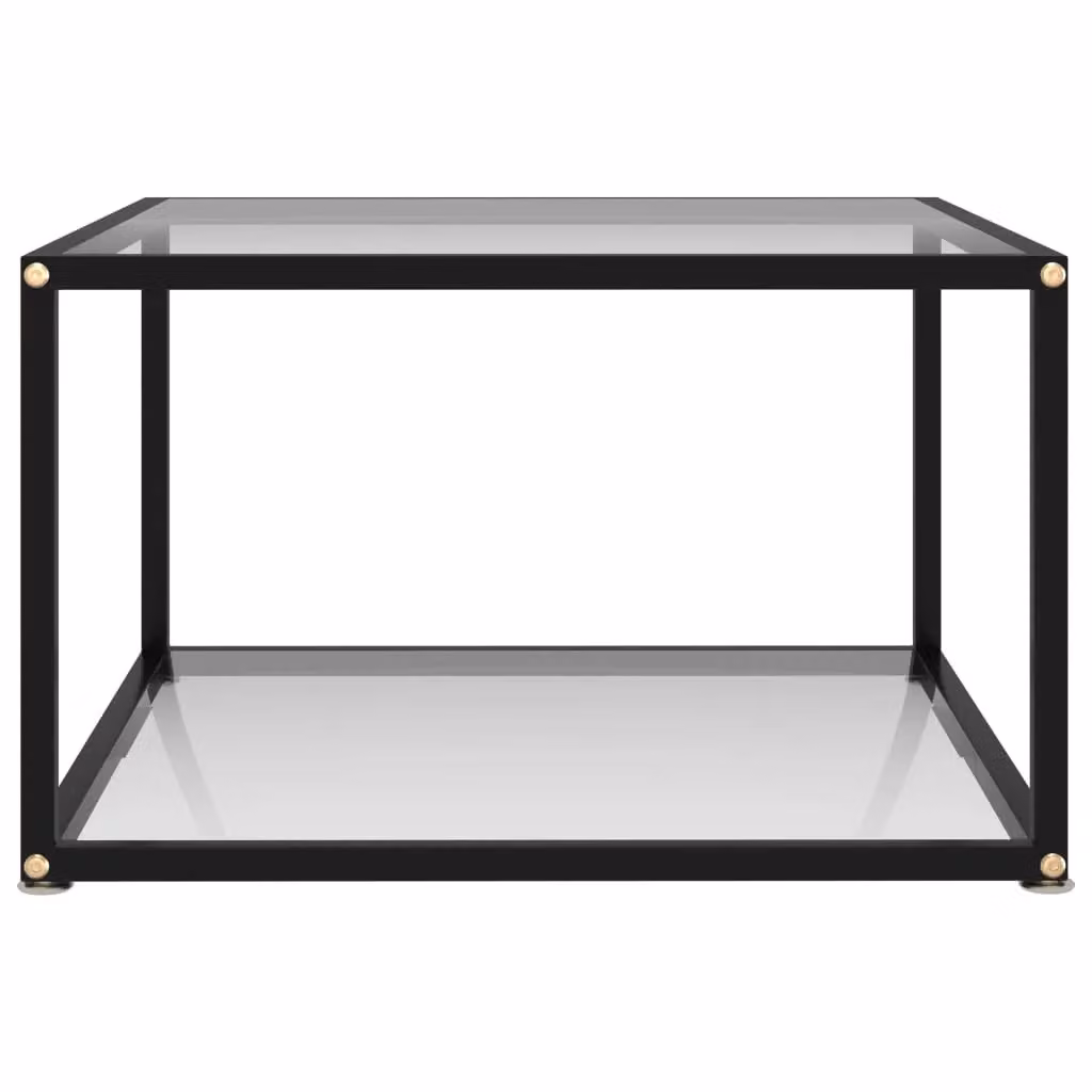 Berkfield Home Modern Square Coffee Table in Clear Tempered Glass, W/D/H: 60 x 60 x 35 cm – 2