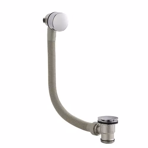 Balterley Two Handle Brass Bathtub Filler in Chrome Silver