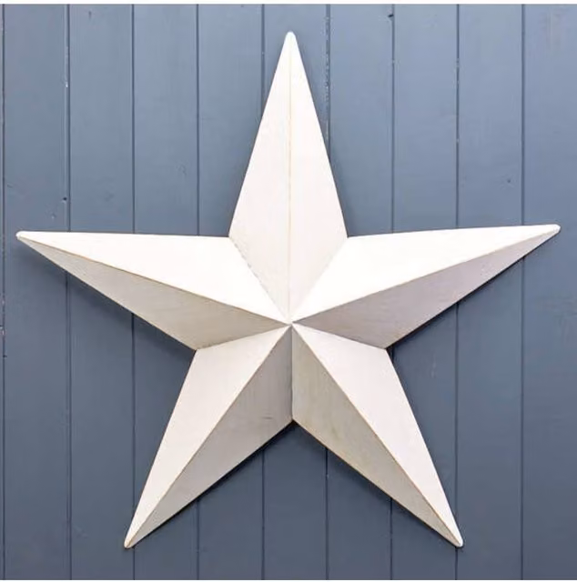 KDMD White Metal Star Wall Decorations – 1