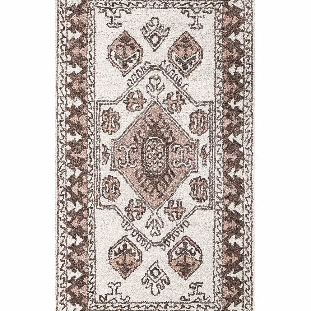 Wyld and Coco Hand-Tufted Multicolour Geometric Wool Rug, W: 80 cm, L: 150 cm – 2