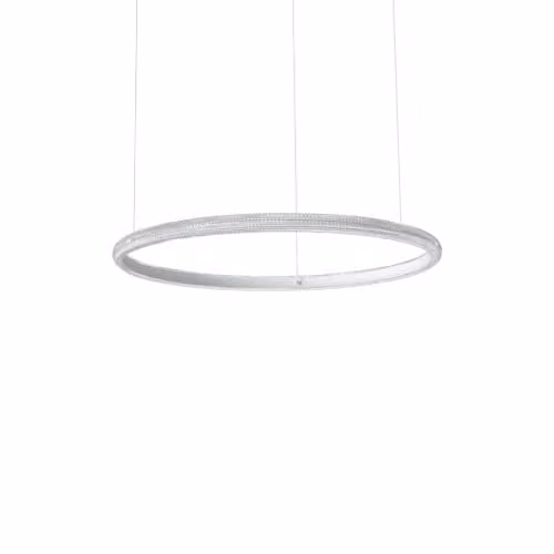 Ideal Lux Miracle LED Integrated Ring Pendant Ceiling Light, White, 3000K, 80cm