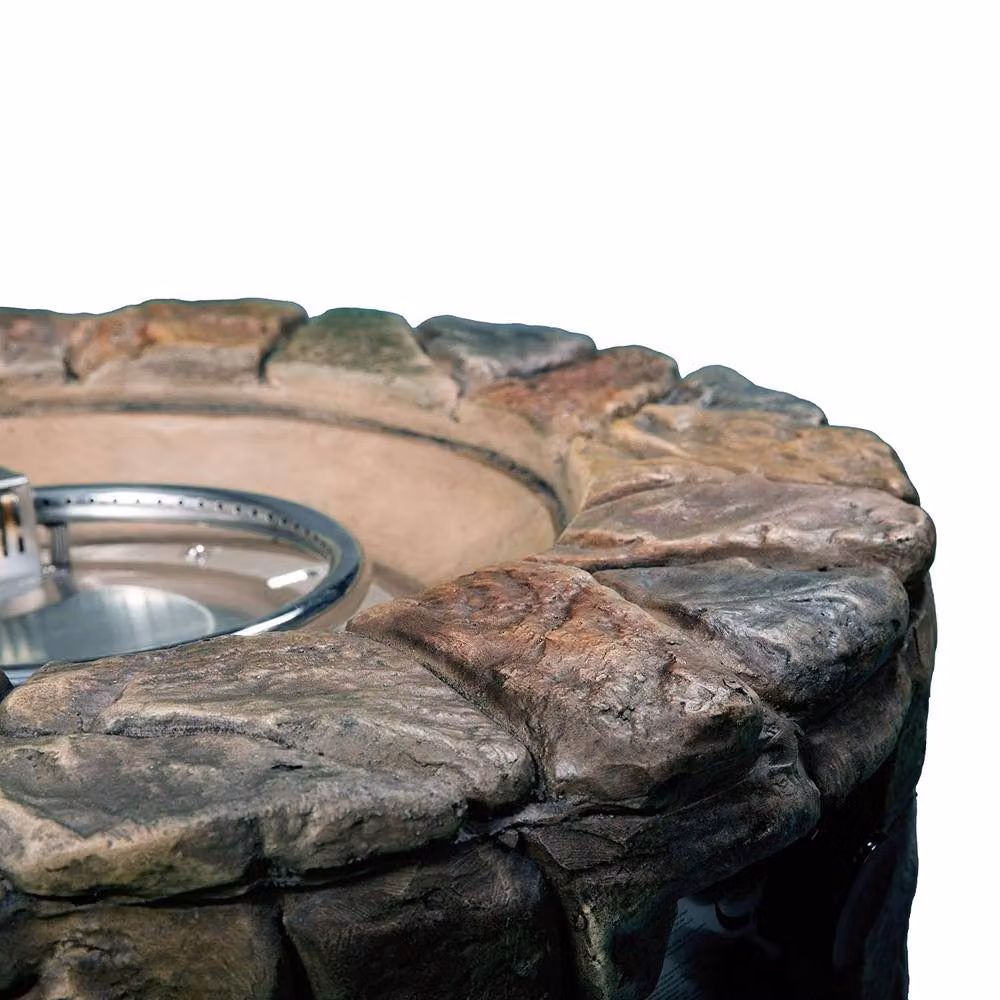 Centurion Supports KALUYA Bronze Gas Fire Pit with Stone Finish, W/D/H: 70 x 35 x 24 cm – 4