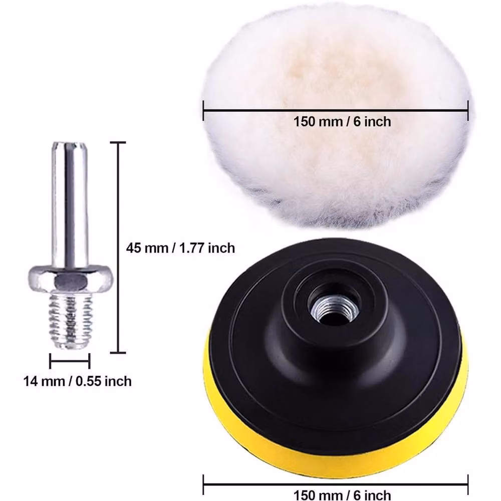 FLAVORA Polishing Pad Sponge Mop Buffing Kit, White, W: 520 mm – 4