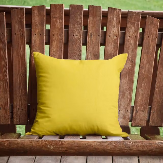 Roseley Square Water Resistant Polyester Cushions in Yellow