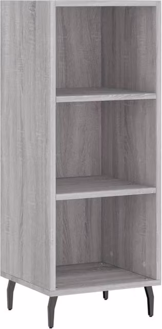 Berkfield Home Sonoma Sideboard in Grey, MDF, W/D/H: 34.5 x 32.5 x 90 cm