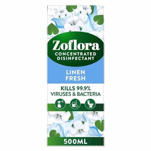 Zoflora Concentrated Multipurpose Disinfectant, Linen Fresh, 500ml