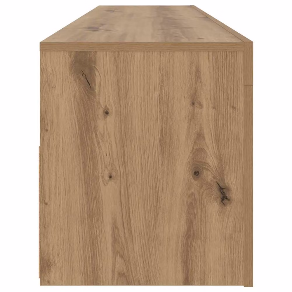 Berkfield Home Artisan Oak TV Cabinet with LED Lights in Brown, W/D/H: 120 x 35 x 40 cm – 5