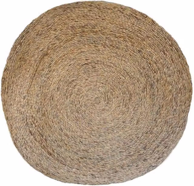 Lemon Pavilion Seagrass Christmas Tree Mat, Brown, W: 120 cm, D: 120 cm, H: 1.3 cm – 1