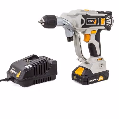 Batavia Maxxpack 18V Twin Cordless Drill Driver Set with 2 x 2.0Ah Batteries and Charger