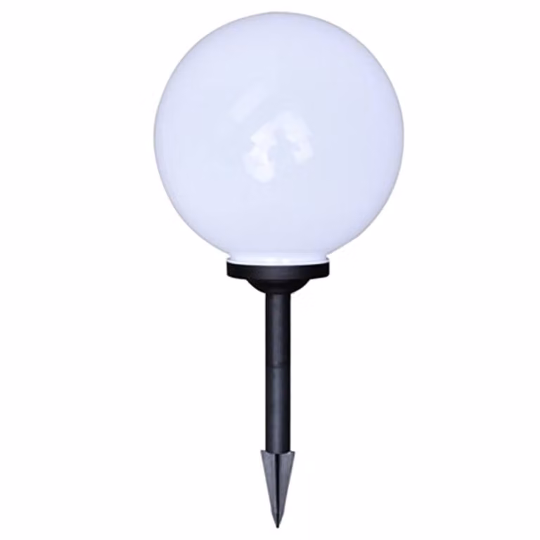 Berkfield Home Solar LED Outdoor Pathway Lamps, Set of 4, White, Height: 30 cm