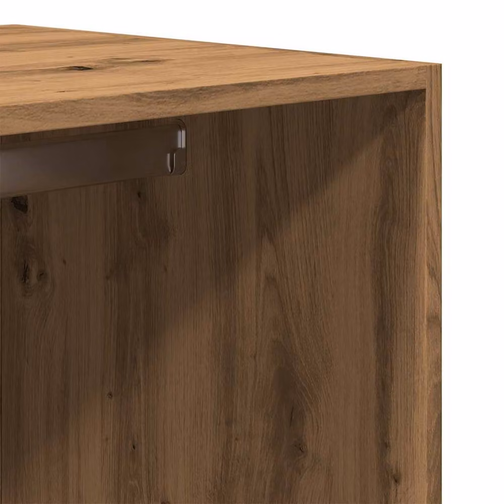 Berkfield Home Artisan Oak Wardrobe in Brown, W/D/H: 80 x 50 x 200 cm – 3