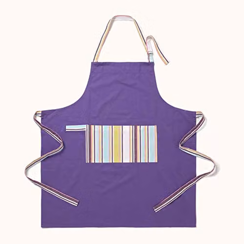 Homescapes Unisex Cotton Apron in Purple, Green, Blue or Orange – 1