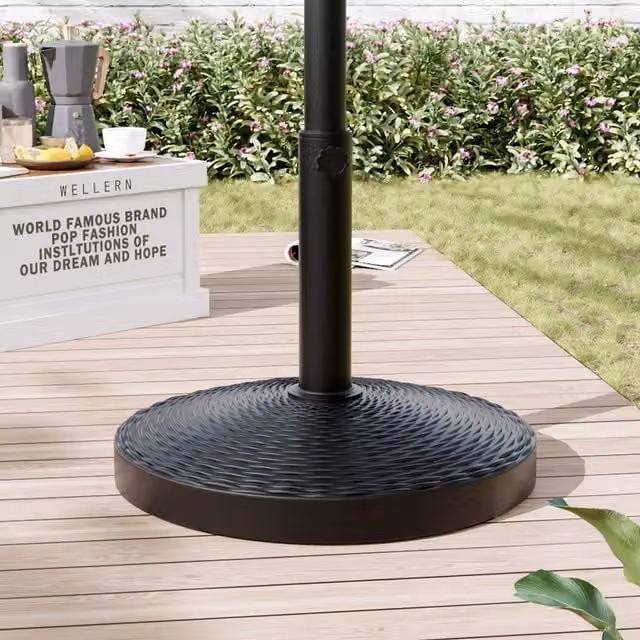 Breeins Heavy Duty Black Resin Parasol Base for Outdoor Patio Umbrellas
