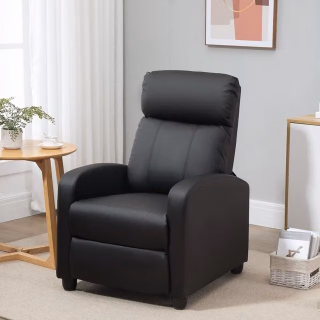 HOMCOM 2 Point Massage Recliner Chair with Remote, Black