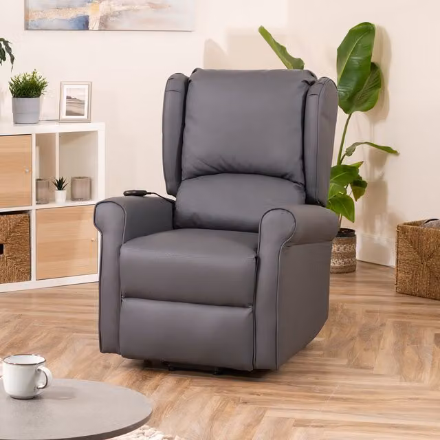 Artemis Home Corcoran Electric Riser Recliner with Massage and Heat in Grey