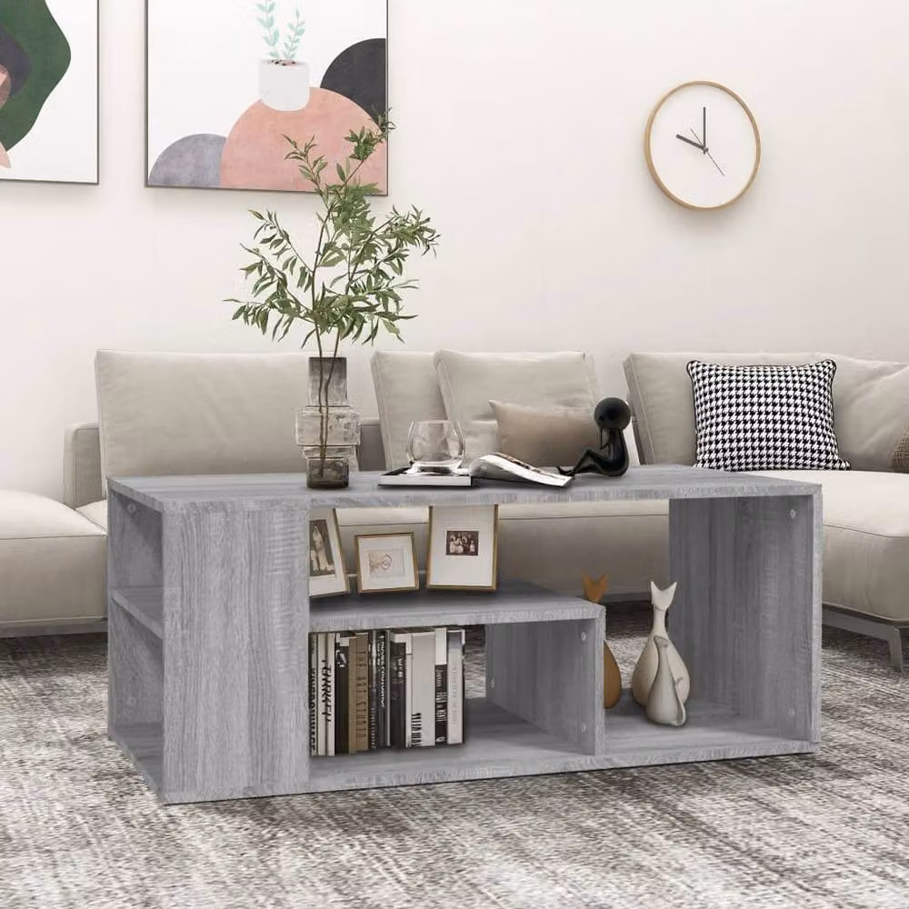Berkfield Home Grey Sonoma Coffee Table, W/D/H: 100 x 50 x 40 cm – 2