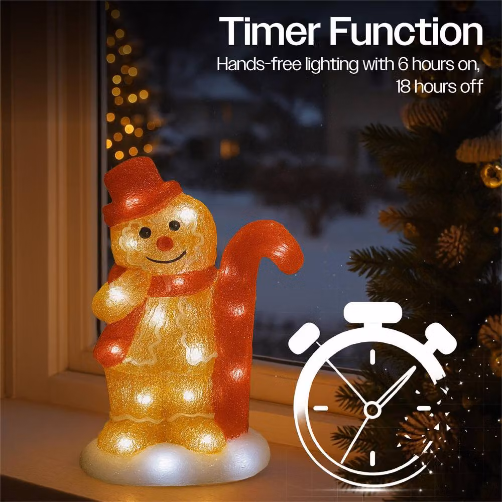mysmartbuy Gingerbread Man LED Christmas Decoration, Warm White, Height: 31 cm – 4