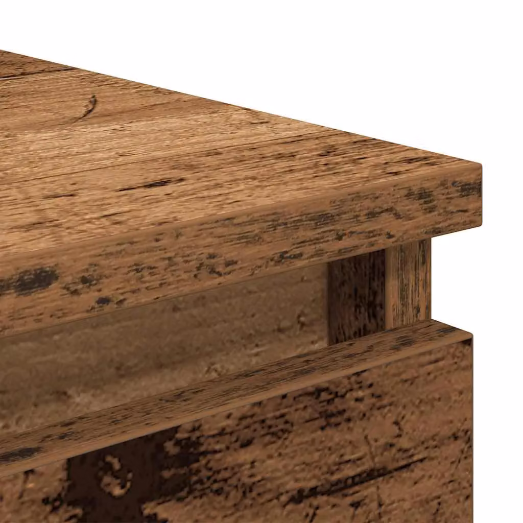 Berkfield Home Rustic Sideboard with Drawers in Brown, W/D/H: 37.5 x 35 x 99 cm – 4