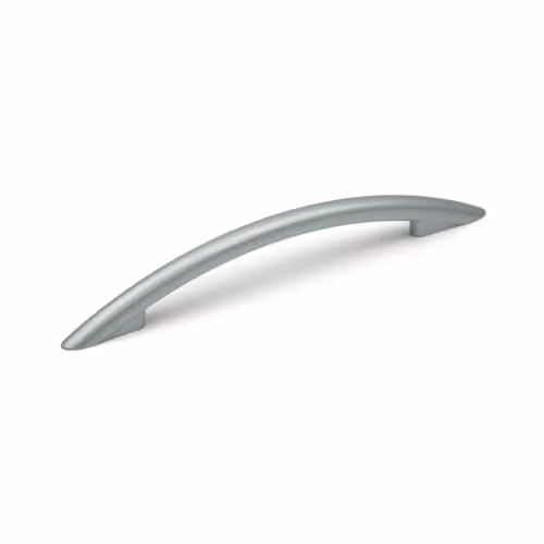 Handle & Home Matt Chrome Bow Cabinet Handle, Silver, 128mm