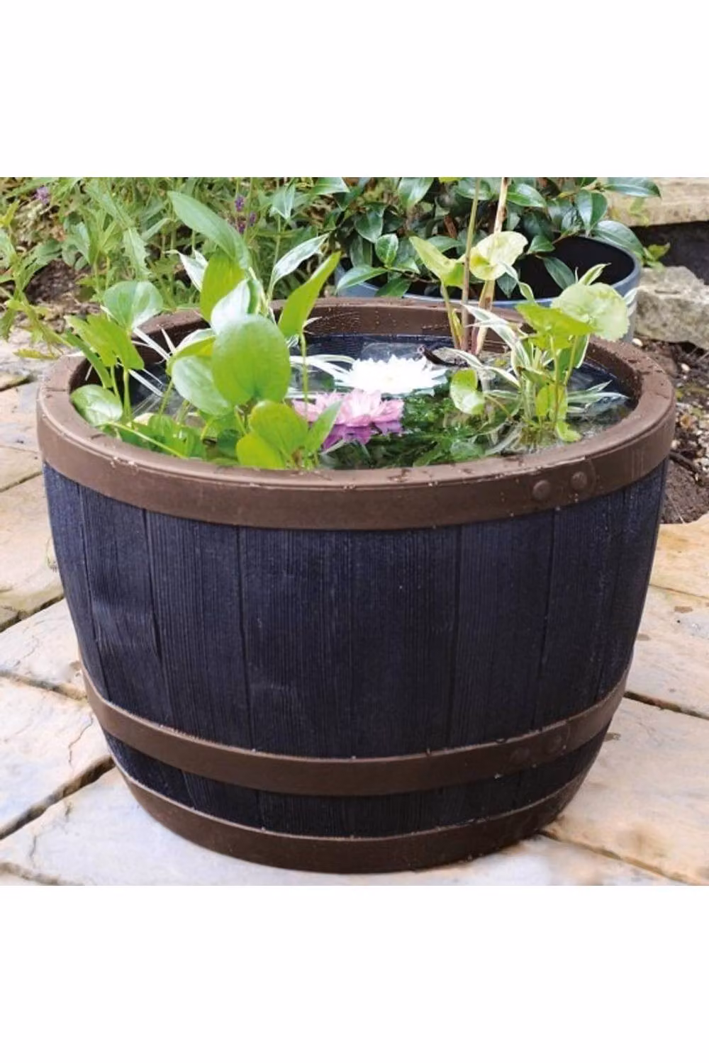 KDMD Stewart Blenheim Half Barrel Planter, Diameter: 40 cm, Charcoal – 2