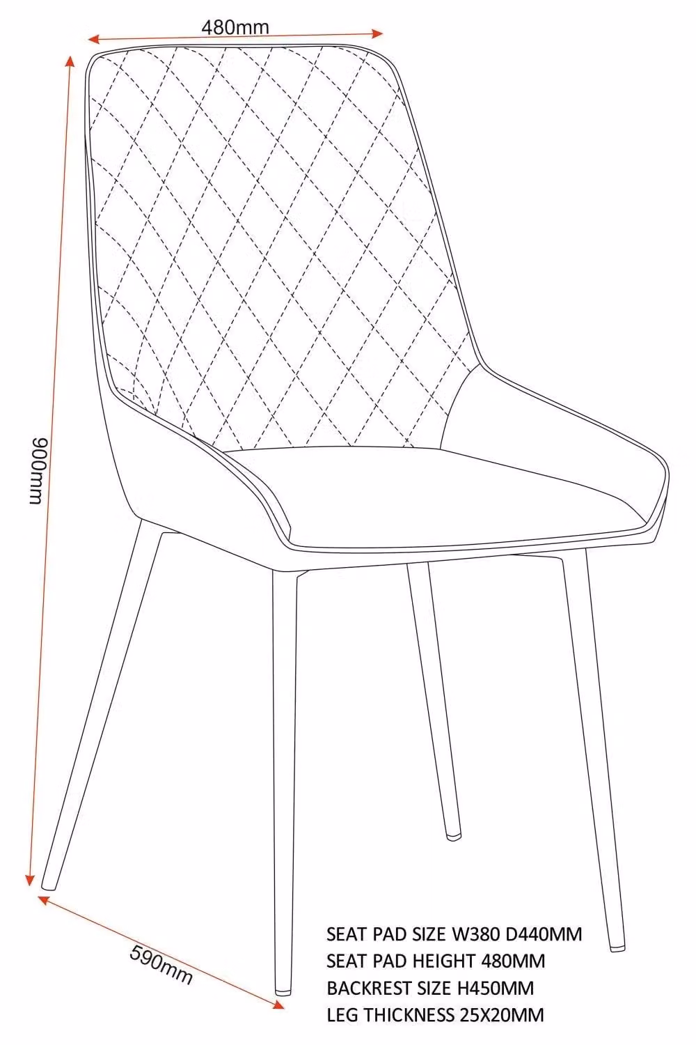 Seconique Avery Set of 2 Grey Velvet Dining Chairs with Armrests – 5