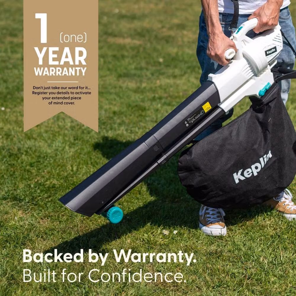 Keplin 3-in-1 Leaf Blower, Vacuum and Mulcher, 35L, Black – 6