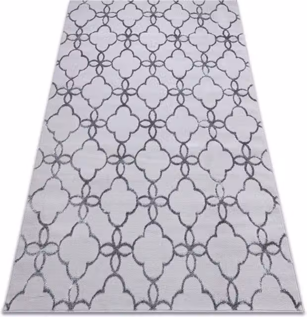 RugsX Mefe Modern Geometric Grey Rectangular Rug W: 80 cm, L: 150 cm