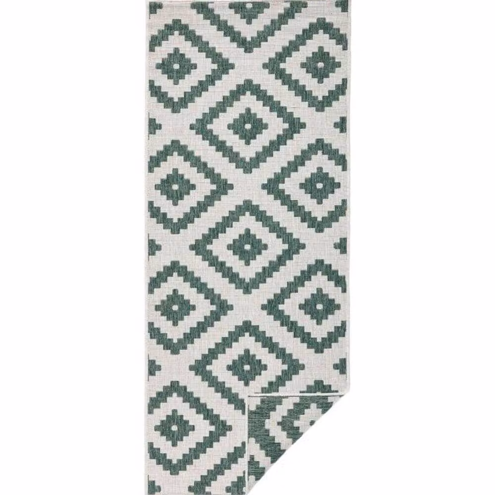THE RUGS Malta Reversible Indoor Outdoor Flatweave Polypropylene Rug in Green, W: 120 cm, L: 170 cm – 5