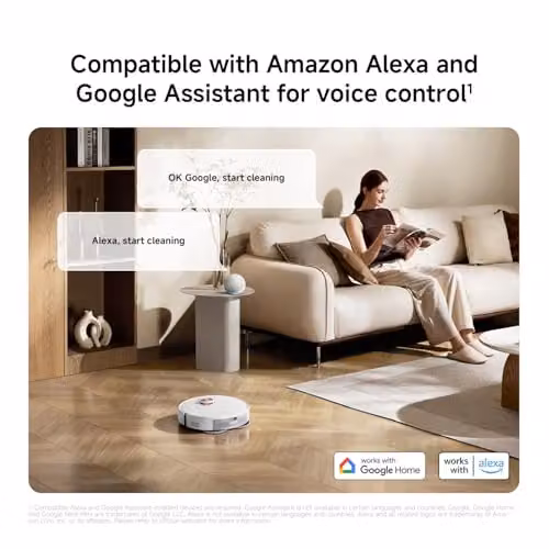 Xiaomi S40 Pro Robot Vacuum Cleaner and Mop in White with 15000Pa Suction, Dual Extendable Arms, Edge Cleaning and App Control – 3