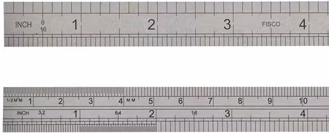 FISCO 706S Stainless Steel Rule, Silver, 150mm