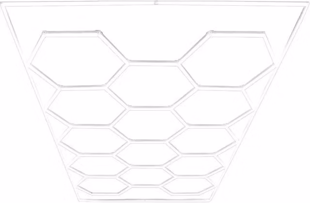 Monstershop Hexagon LED Ceiling Light, White, W/D/H: 35.56 x 35.56 x 14.0 cm – 1