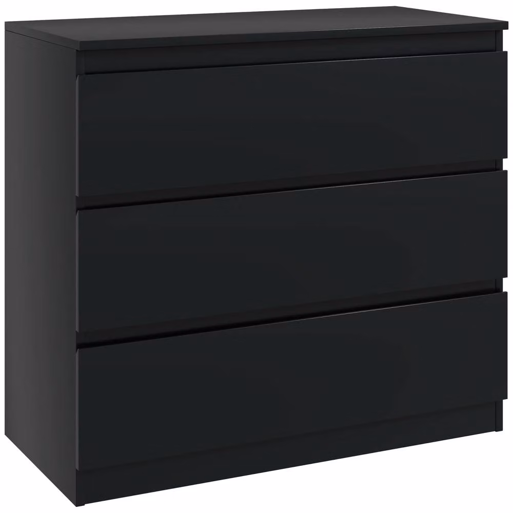 Wyld Haus Rakami Black 3 Drawer Chest, W/D/H: 80 x 39 x 73 cm – 2