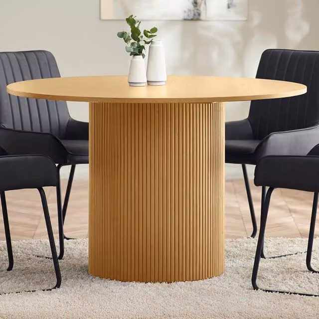 Julian Bowen Louis Round Oak Dining Table