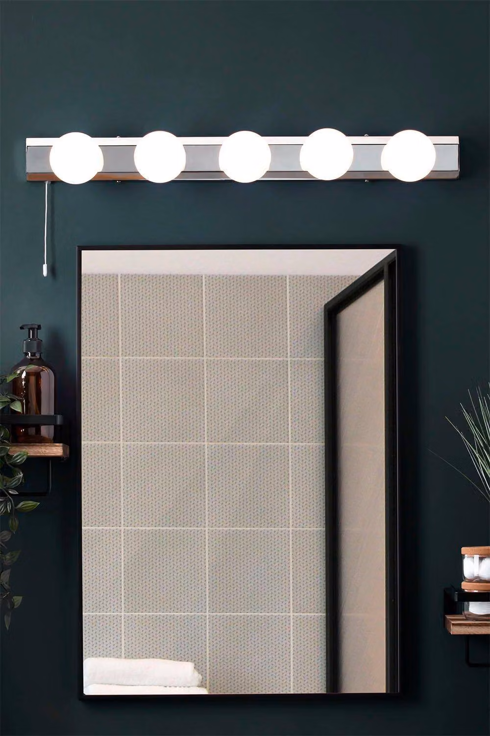 BHS Lighting Lara Modern Wall Light in Chrome Silver with Glass Shade – 2
