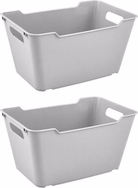 Keeeper Stackable Storage Box Set of 2, Grey, 6L