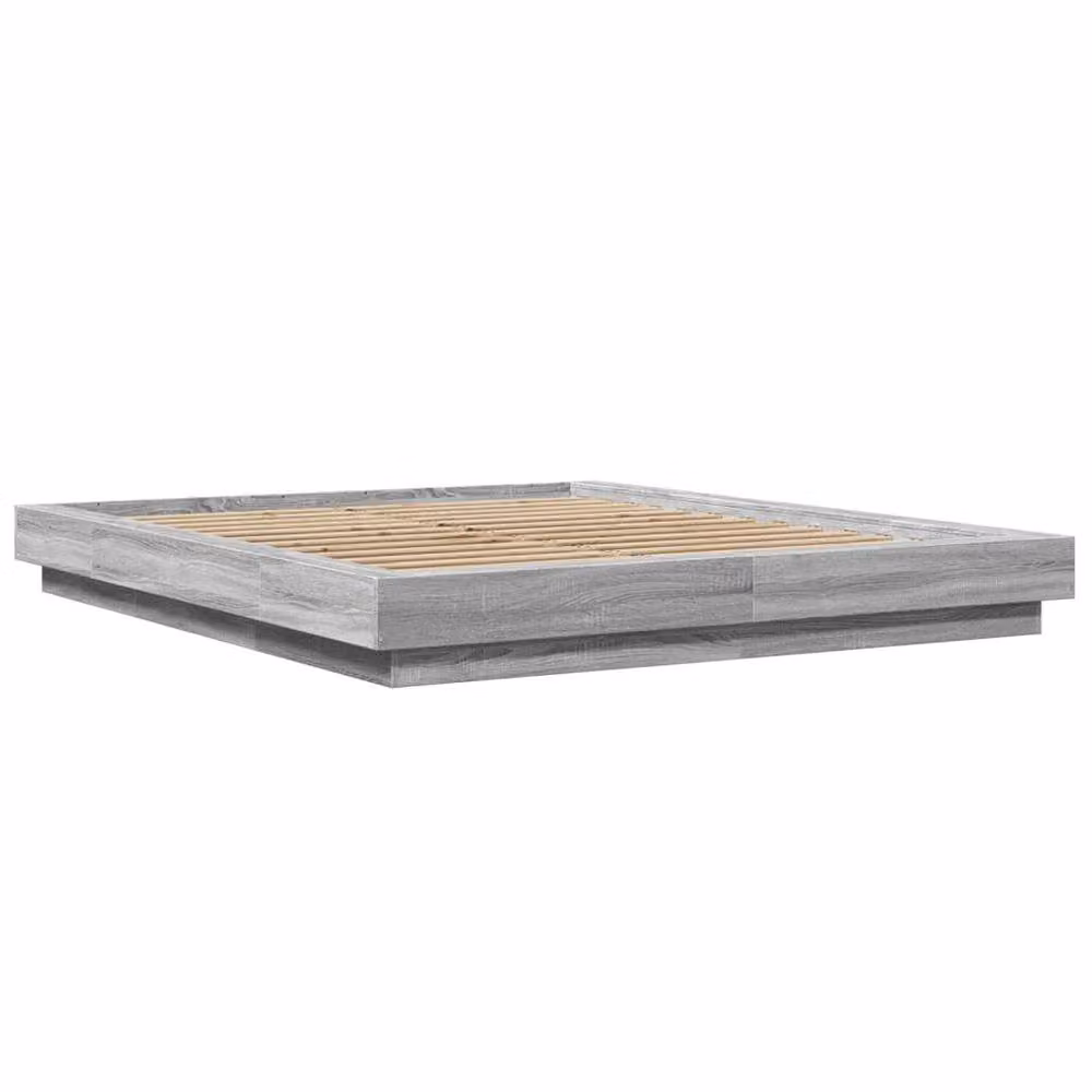 Berkfield Home King Size Bed Frame in Grey Sonoma, W/D/H: 150 x 200 cm – 3