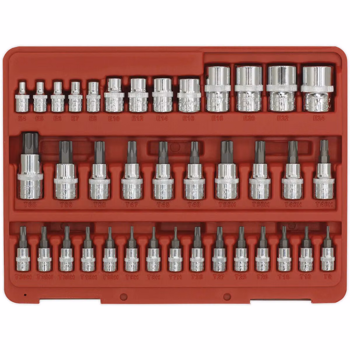 Loops 38pc TRX Star Socket and Security Bit Set in Multicolour Chrome Vanadium Steel – 3