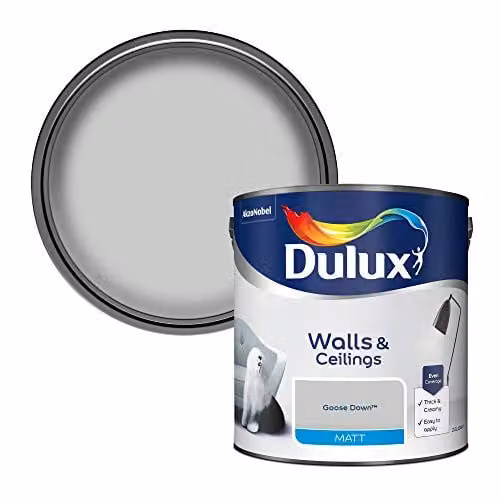 Dulux Matt Emulsion Paint for Walls and Ceilings, Goose Down Grey, 2.5 l – 1