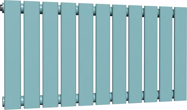Lux Heat Caribbean Sea Single Flat Horizontal Coloured Steel Radiator, W: 60 cm, H: 77 cm