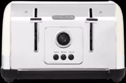 Morphy Richards Venture 4-Slice Toaster in Beige and Silver Stainless Steel