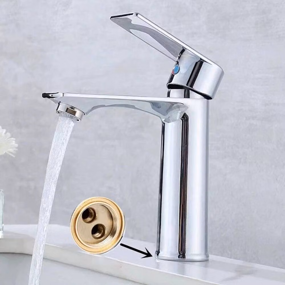 PAWNORA Chrome Silver Bathroom Basin Taps with Pop Up Waste – 2