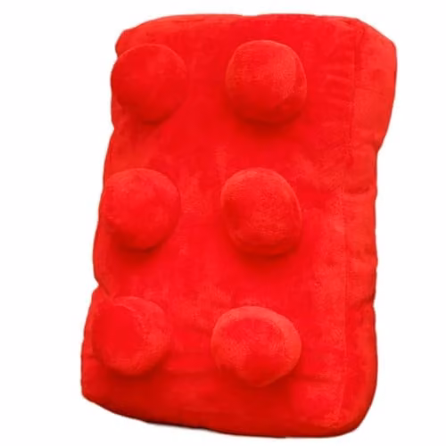 REPLICUSHION CO Red Building Brick Cushion, W: 40 cm, D: 26 cm, H: 15 cm