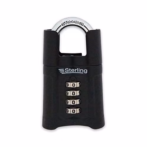 Burg-Wächter Combination Padlock in Black Zinc Alloy, W/D/H: 9.5 x 5.3 x 5.3 cm