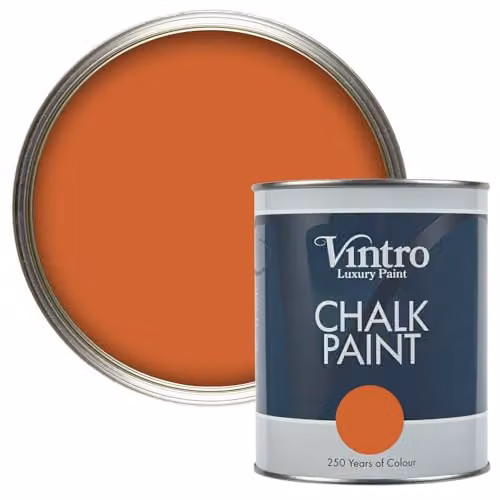 Vintro Burnt Orange Thor's Rust Chalk Paint for Furniture, Walls and Woodwork, 1 l