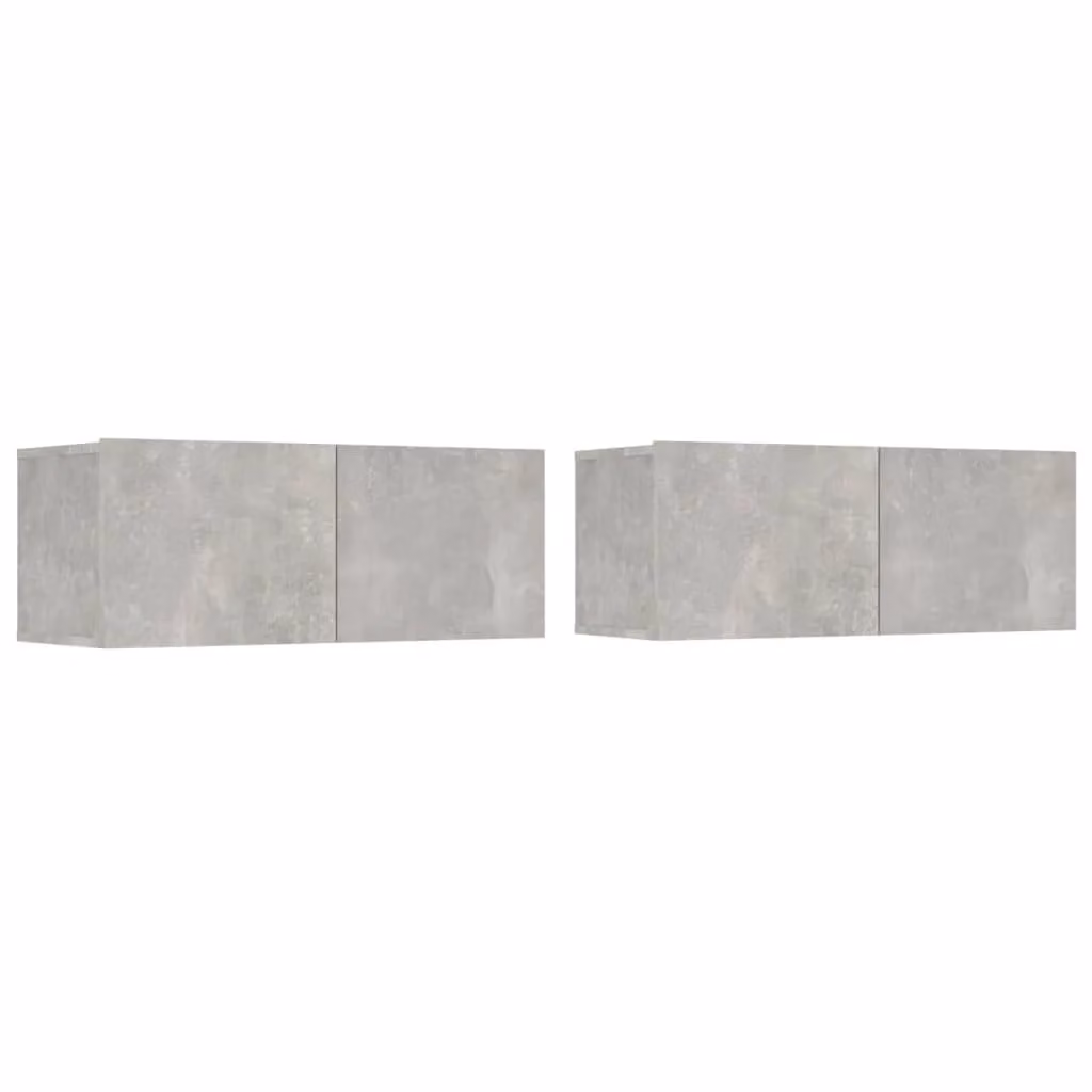 Berkfield Home 4 Piece TV Cabinet Set in Concrete Grey Engineered Wood