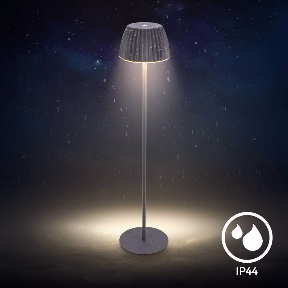 Briloner Riffle Dimmable Rechargeable USB-C LED Floor Lamp in Black – 6