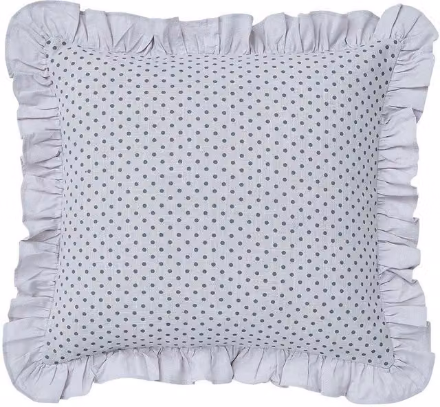 Helena Springfield Ness Cotton Cushion in Grey, W/D/H: 45 x 45 x 45 cm