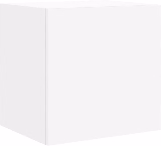 Berkfield Home Modern White TV Wall Cabinet with LED Lights W/D/H: 40.5 x 35.0 x 40.0 cm – 1