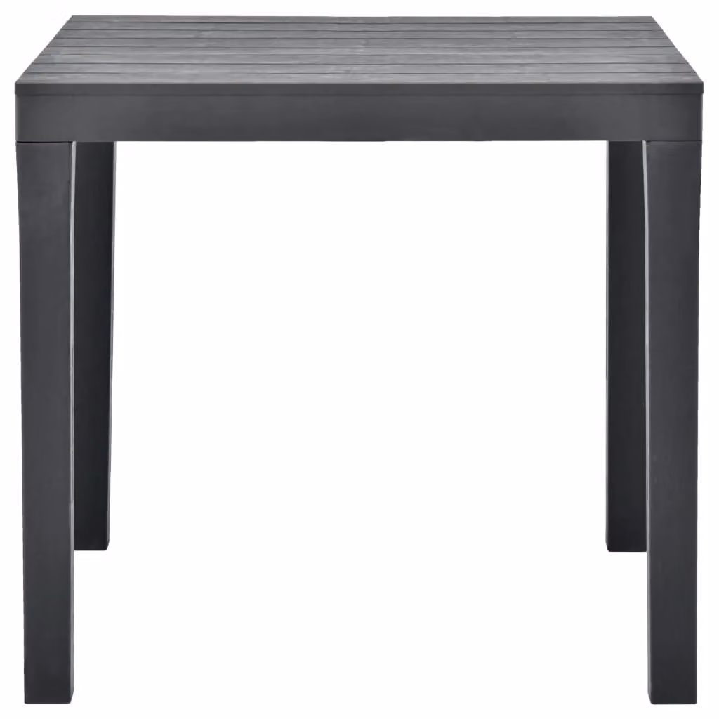 Berkfield Home Anthracite Plastic Garden Table in Black W/D/H: 78 x 78 x 72 cm – 2